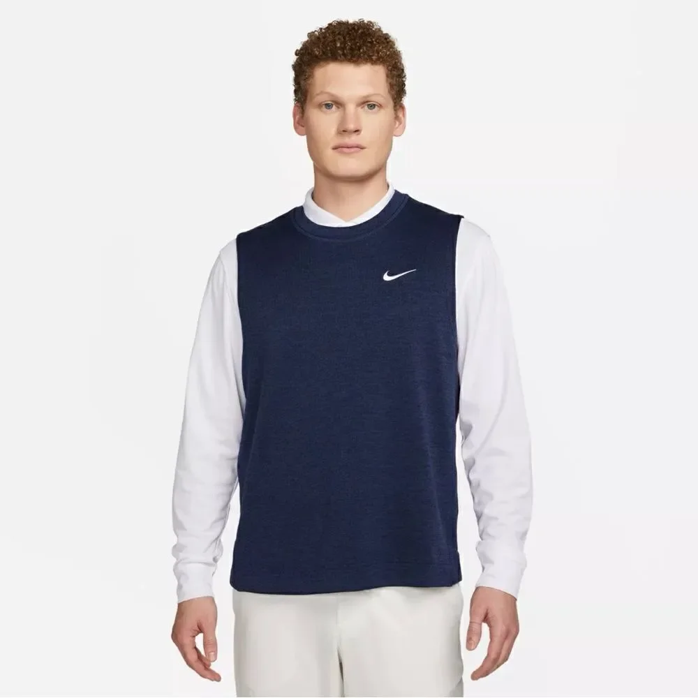 Nike Dri-Fit Tour Golf Vest Sweater Round Neck Navy